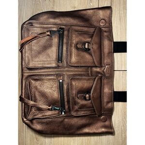 Aimee Kestenberg Sergeant Tote bag Chocolate Metallic Leather Bag AK474715
